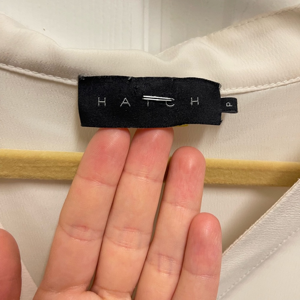 HATCH Maternity Cream Blouse - Picture 3 of 10